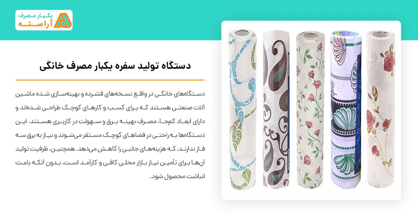 دستگاه تولید سفره یکبار مصرف خانگی 